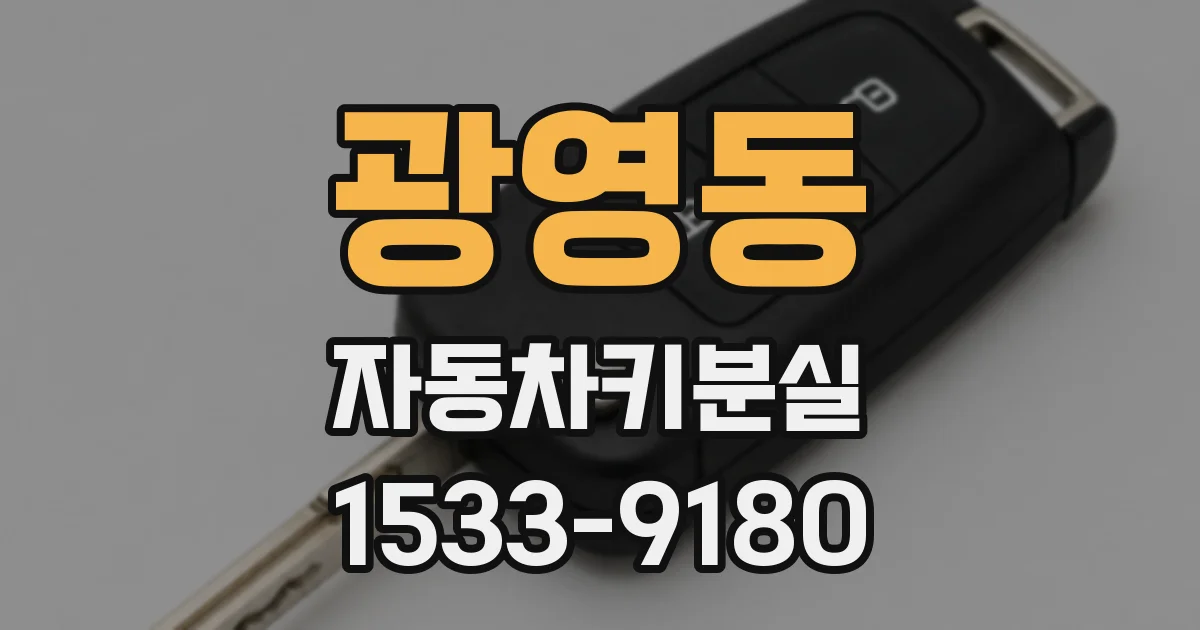 광영동 자동차키분실
