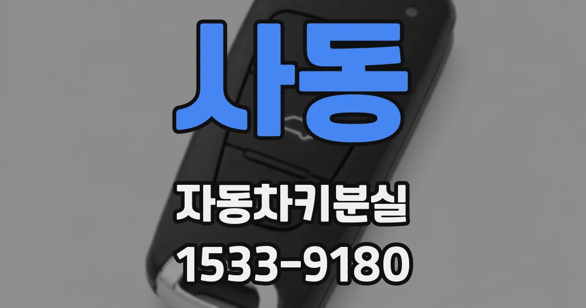 사동 자동차키분실