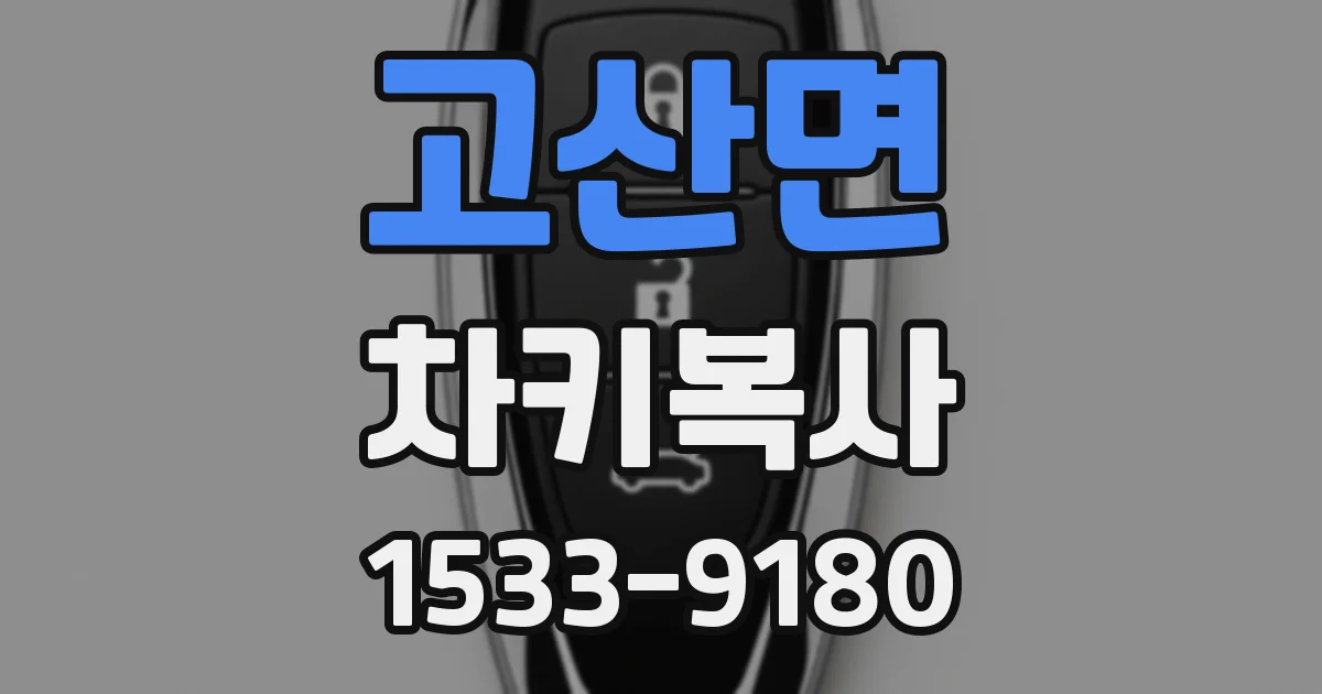 고산면 차키복사