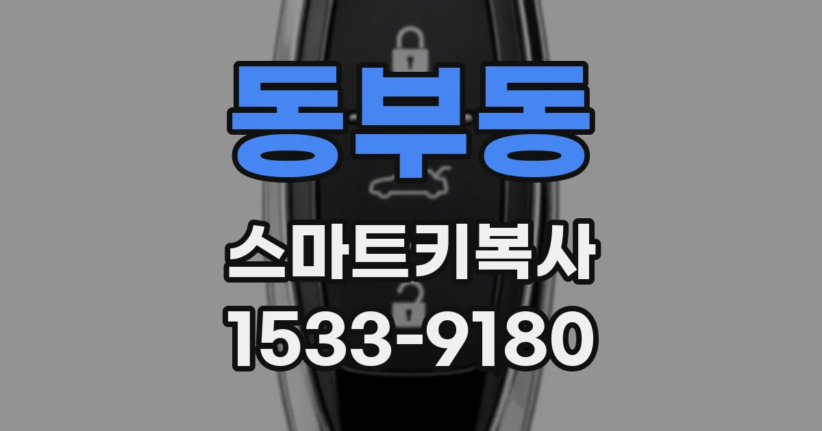 동부동 스마트키복사