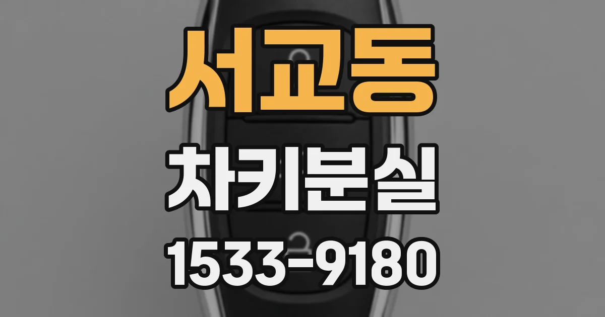 서교동 차키분실