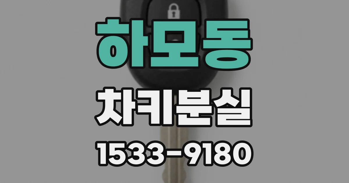 하모동 차키분실