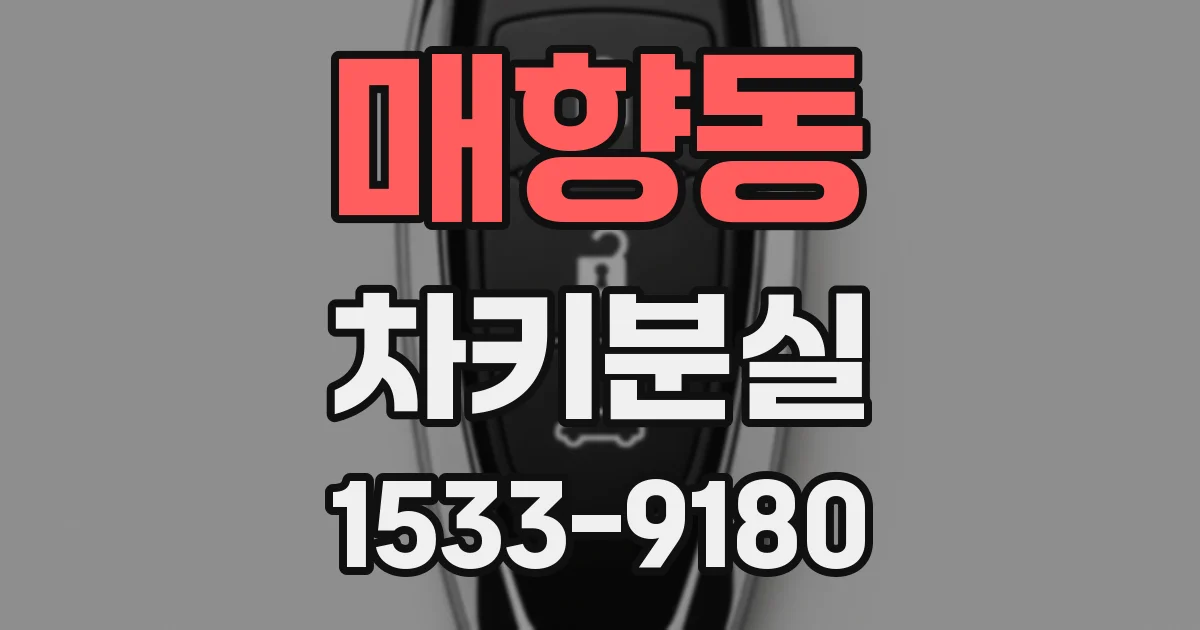 매향동 차키분실