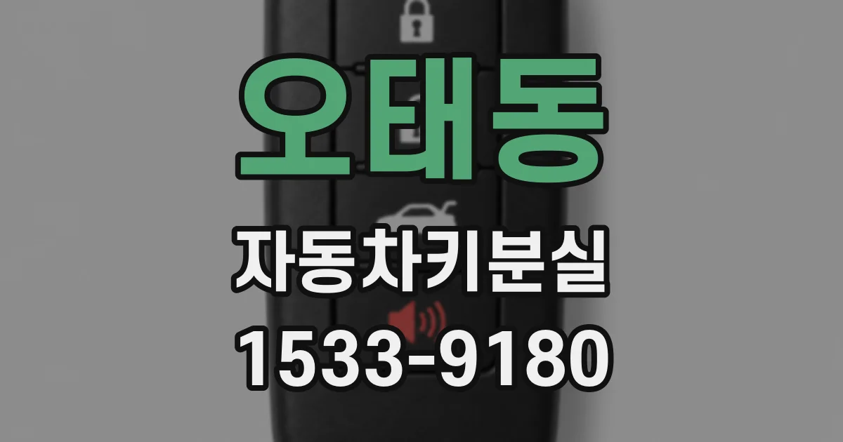 오태동 자동차키분실