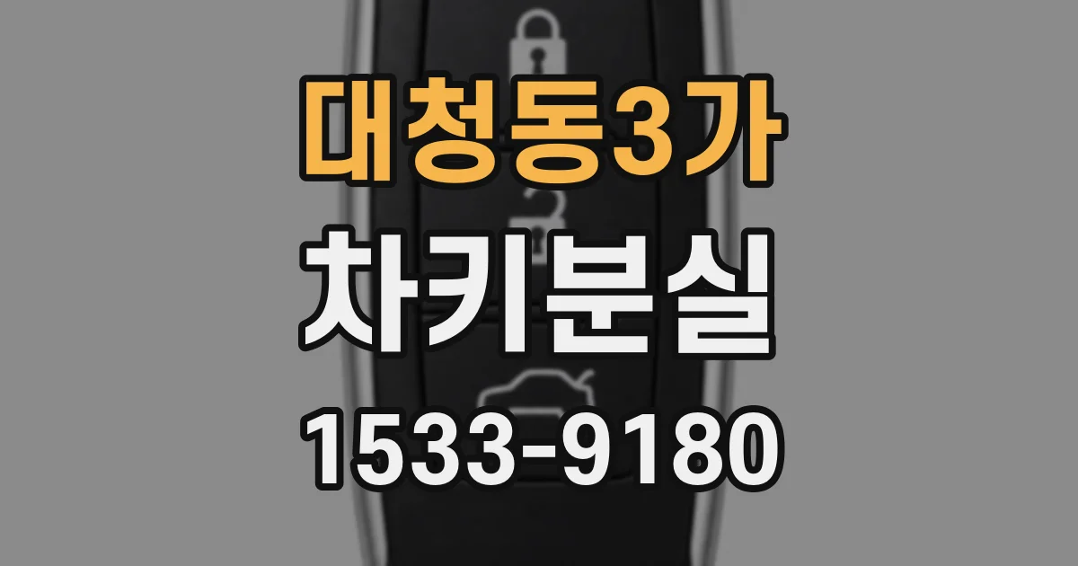 대청동3가 차키분실