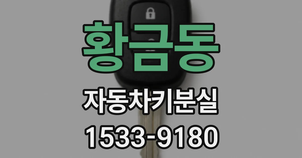 황금동 자동차키분실