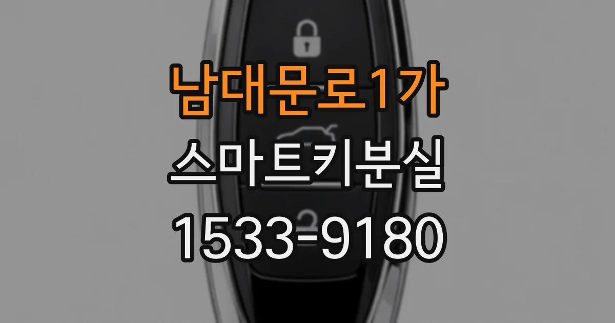 남대문로1가 스마트키분실
