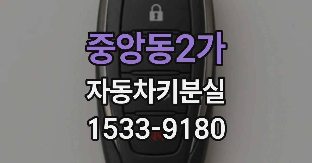 중앙동2가 자동차키분실