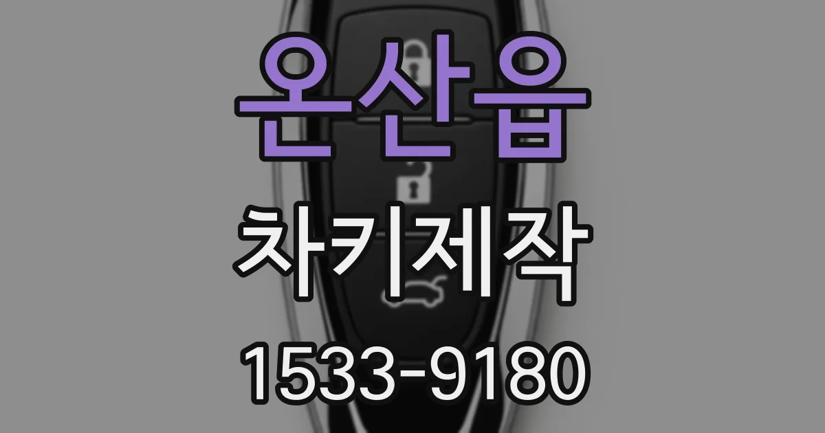 온산읍 차키제작