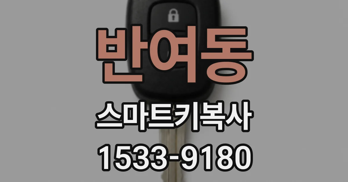 반여동 스마트키복사