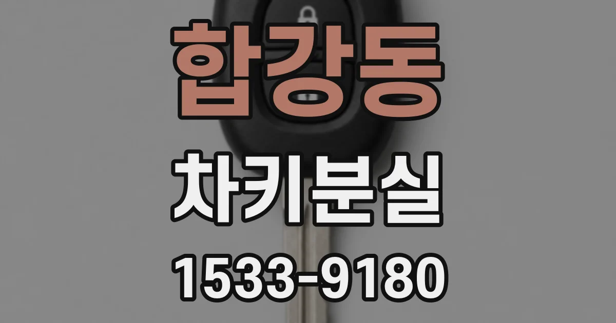 합강동 차키분실