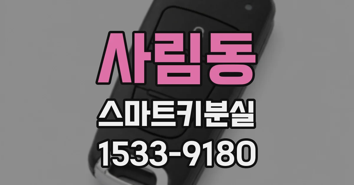 사림동 스마트키분실