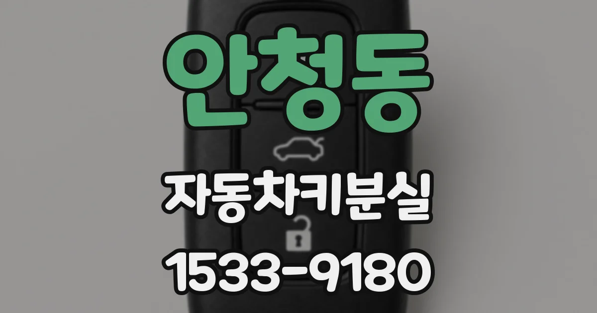 안청동 자동차키분실