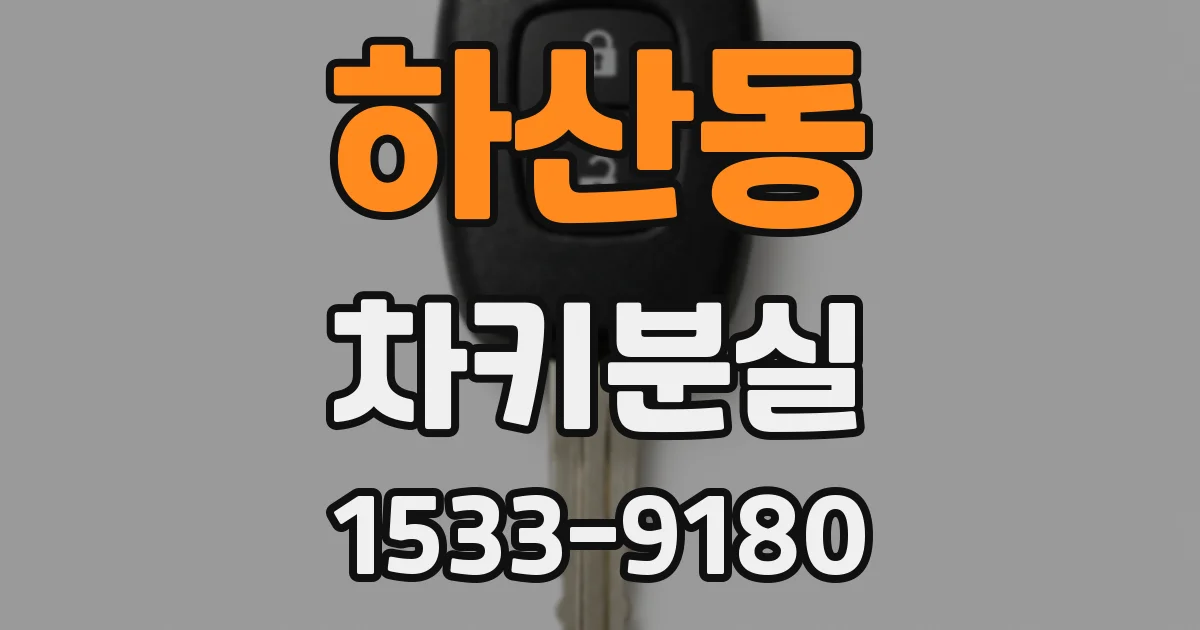 하산동 차키분실