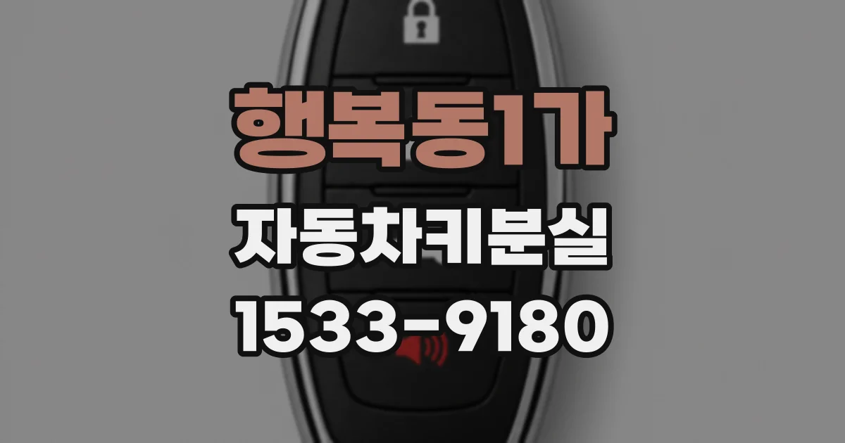 행복동1가 자동차키분실