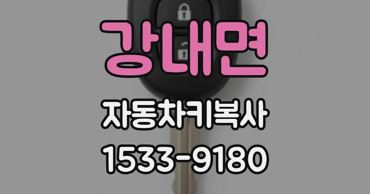 강내면 자동차키복사