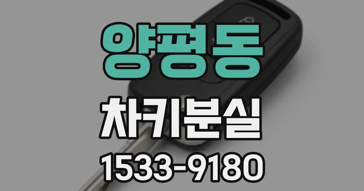 양평동 차키분실
