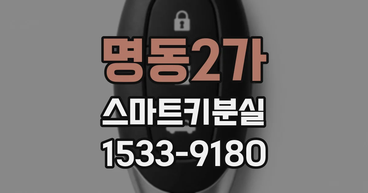 명동2가 스마트키분실