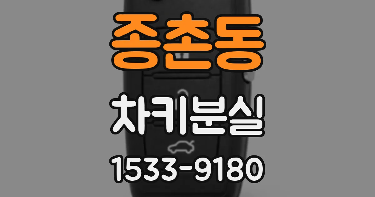 종촌동 차키분실