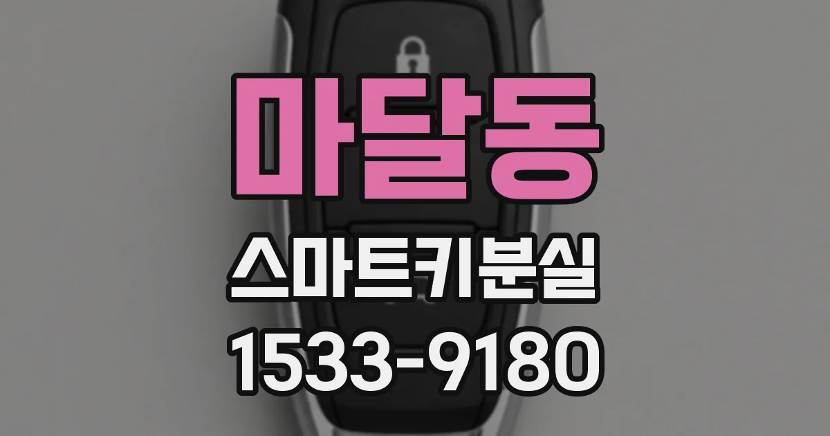 마달동 스마트키분실