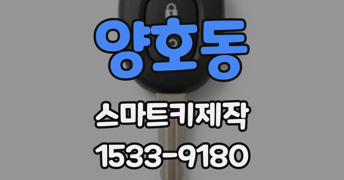 양호동 스마트키제작