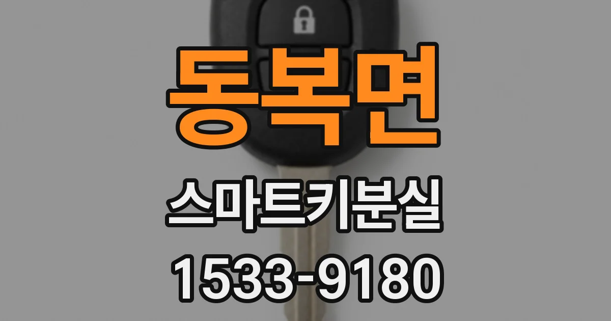 동복면 스마트키분실