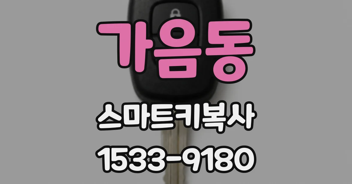 가음동 스마트키복사