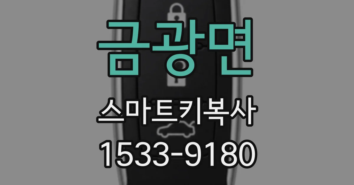 금광면 스마트키복사