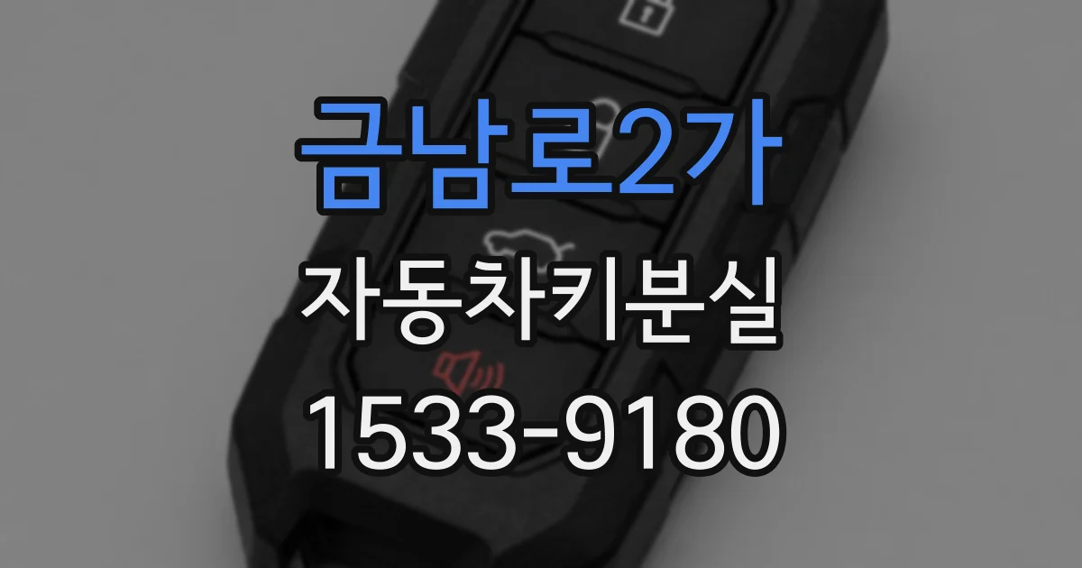 금남로2가 자동차키분실
