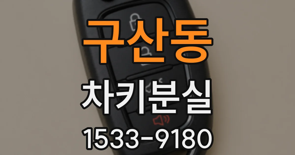 구산동 차키분실