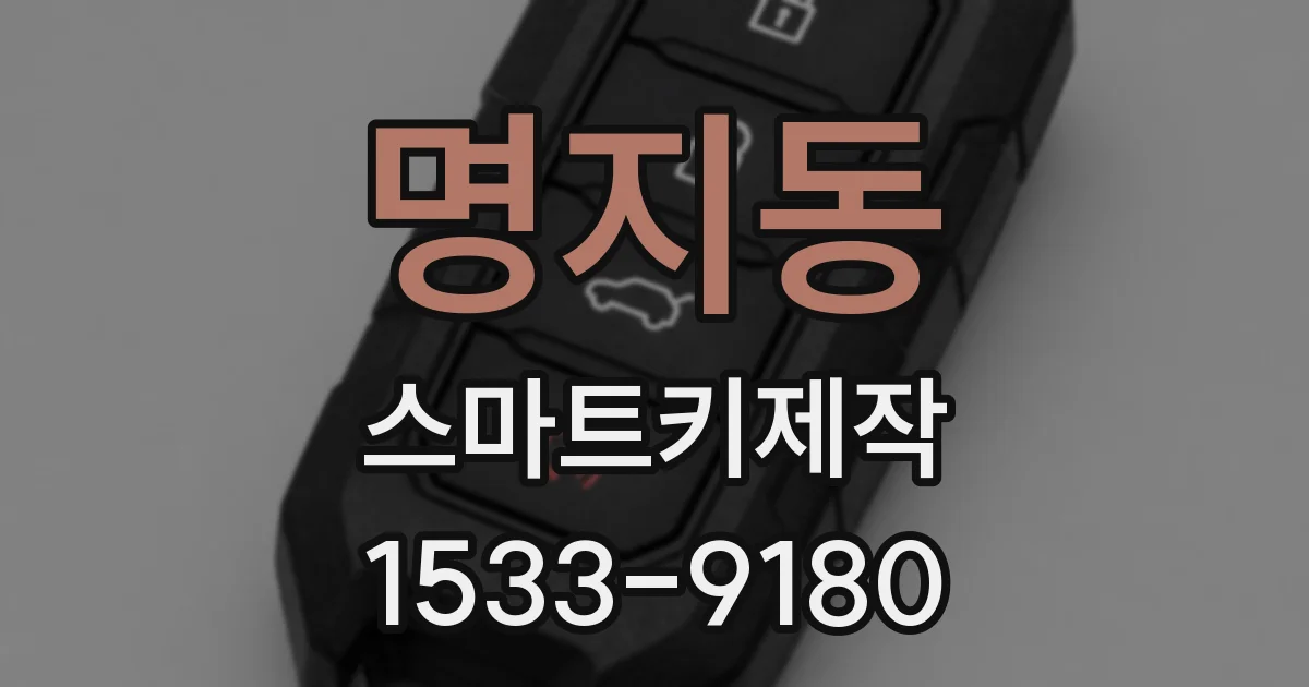 명지동 스마트키제작
