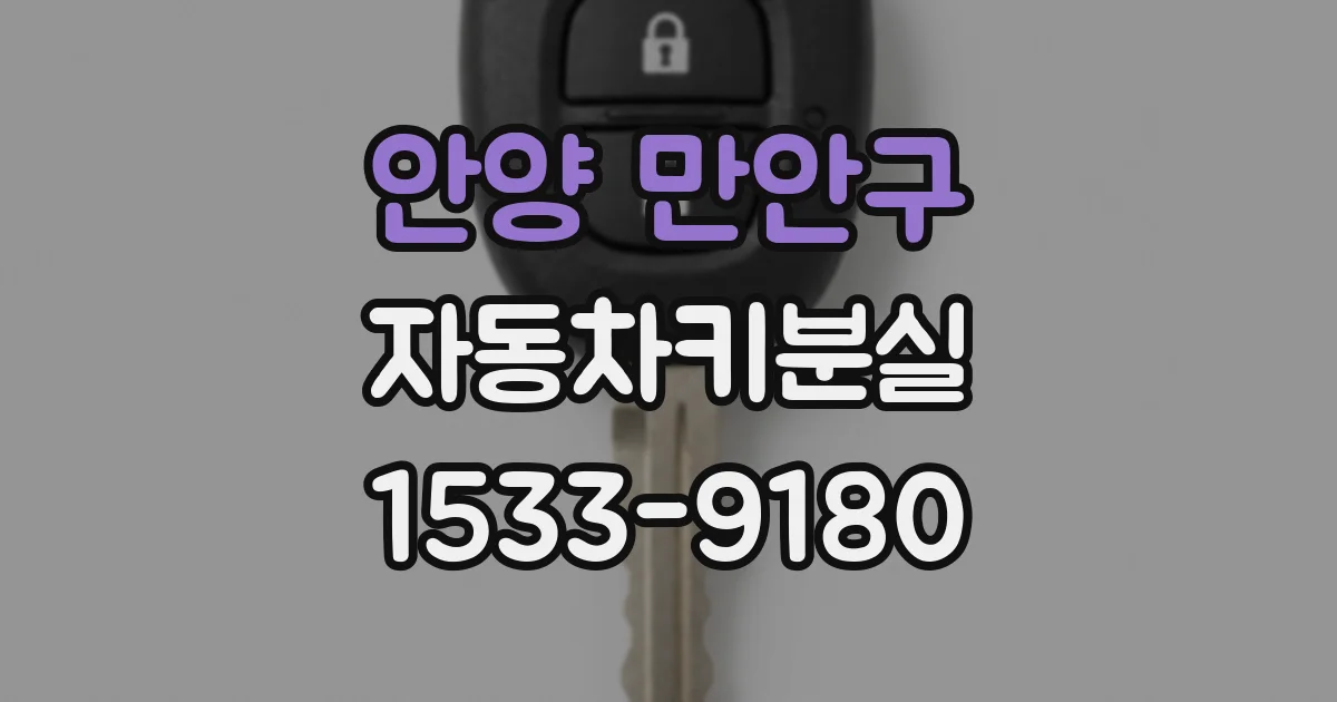 안양 만안구 자동차키분실