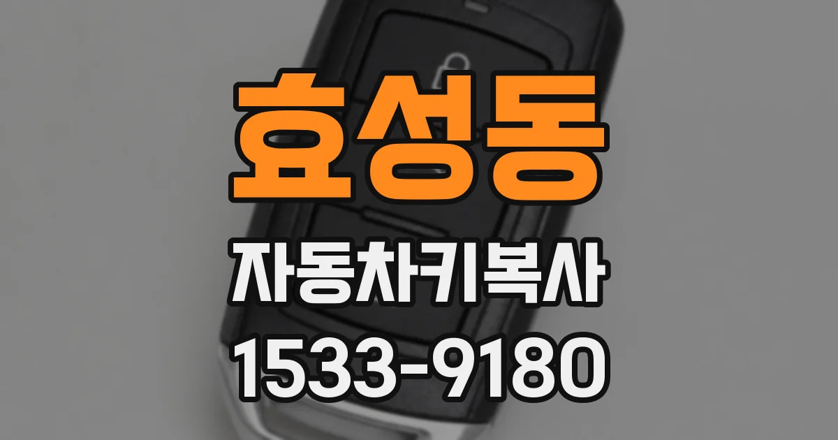 효성동 자동차키복사