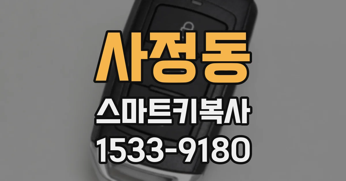 사정동 스마트키복사