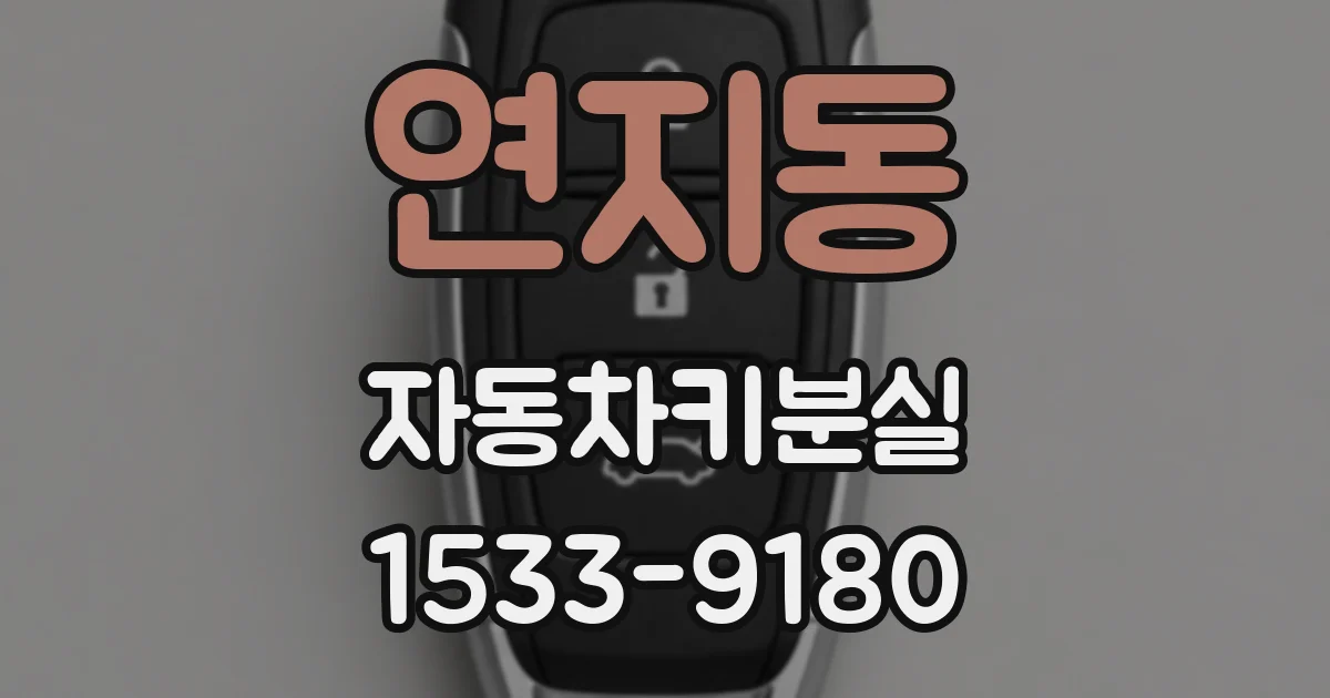 연지동 자동차키분실