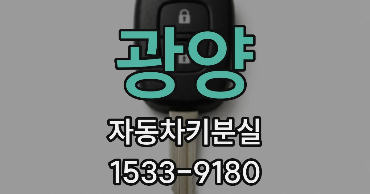 광양 자동차키분실