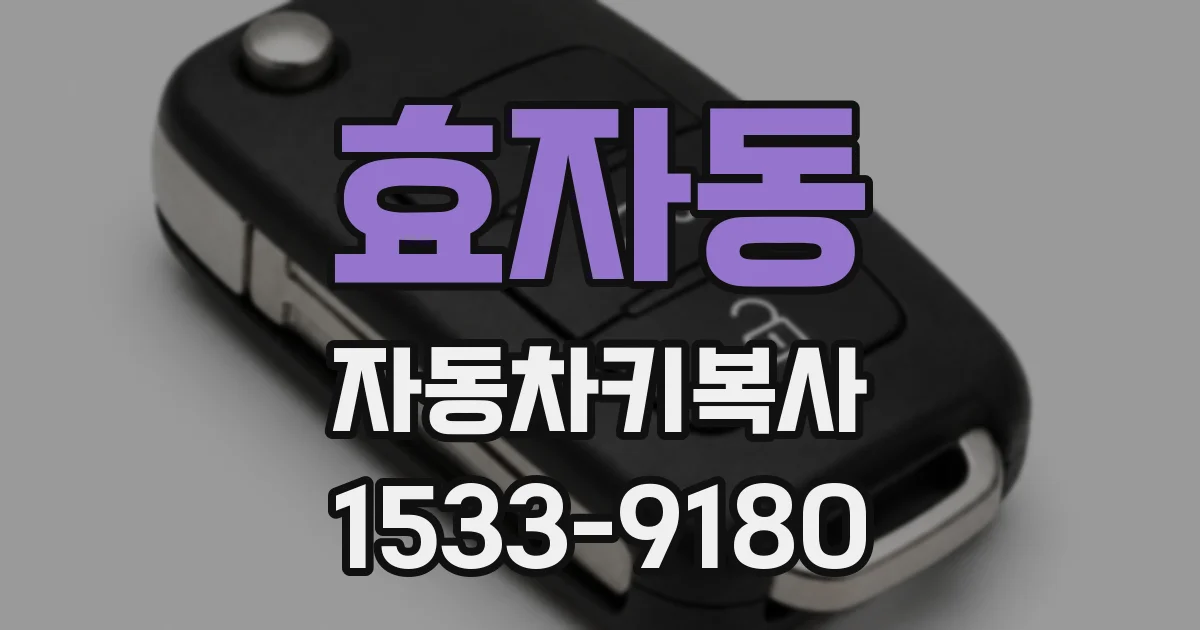 효자동 자동차키복사