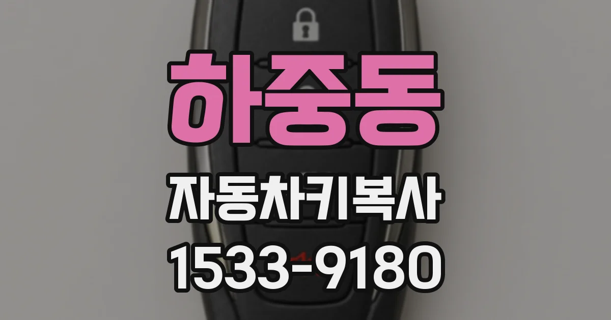 하중동 자동차키복사