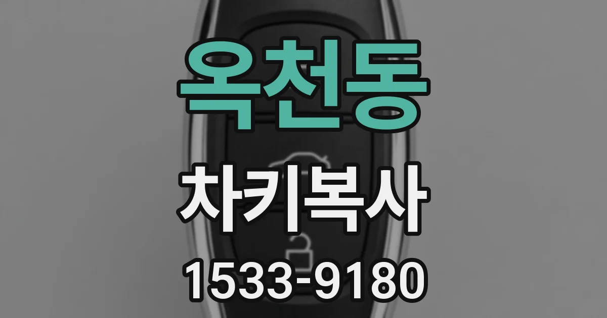 옥천동 차키복사