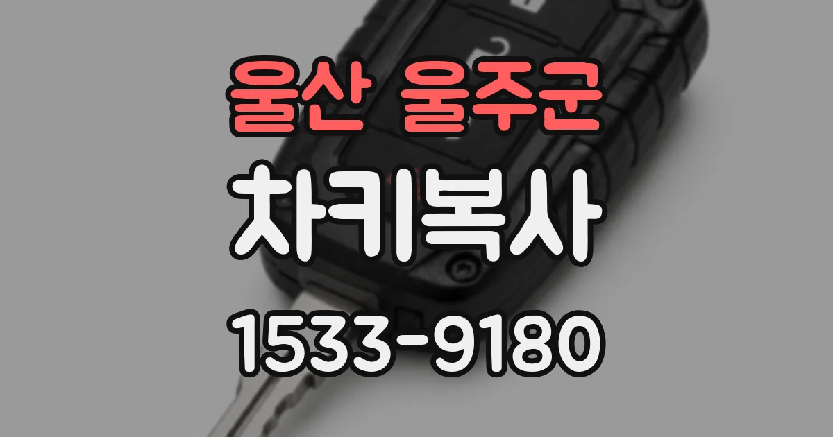 울산 울주군 차키복사