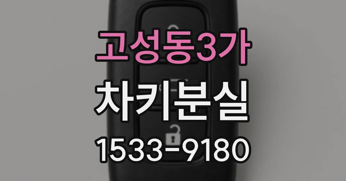 고성동3가 차키분실