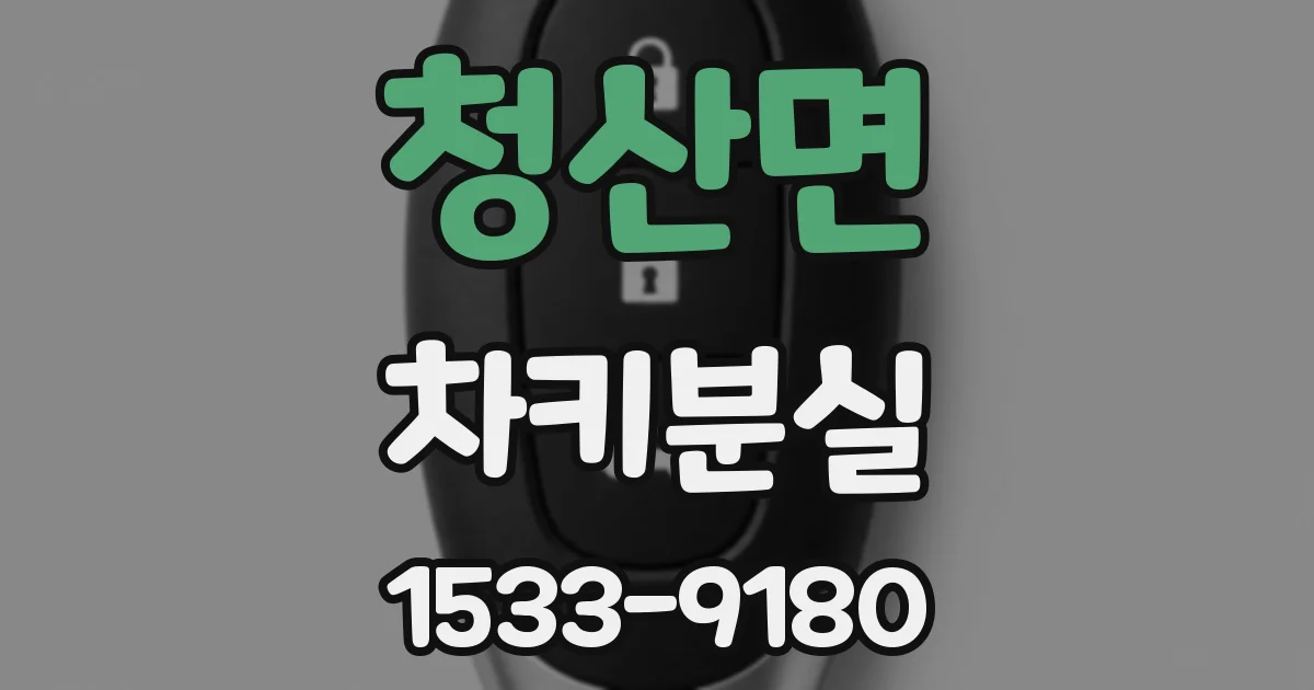 청산면 차키분실