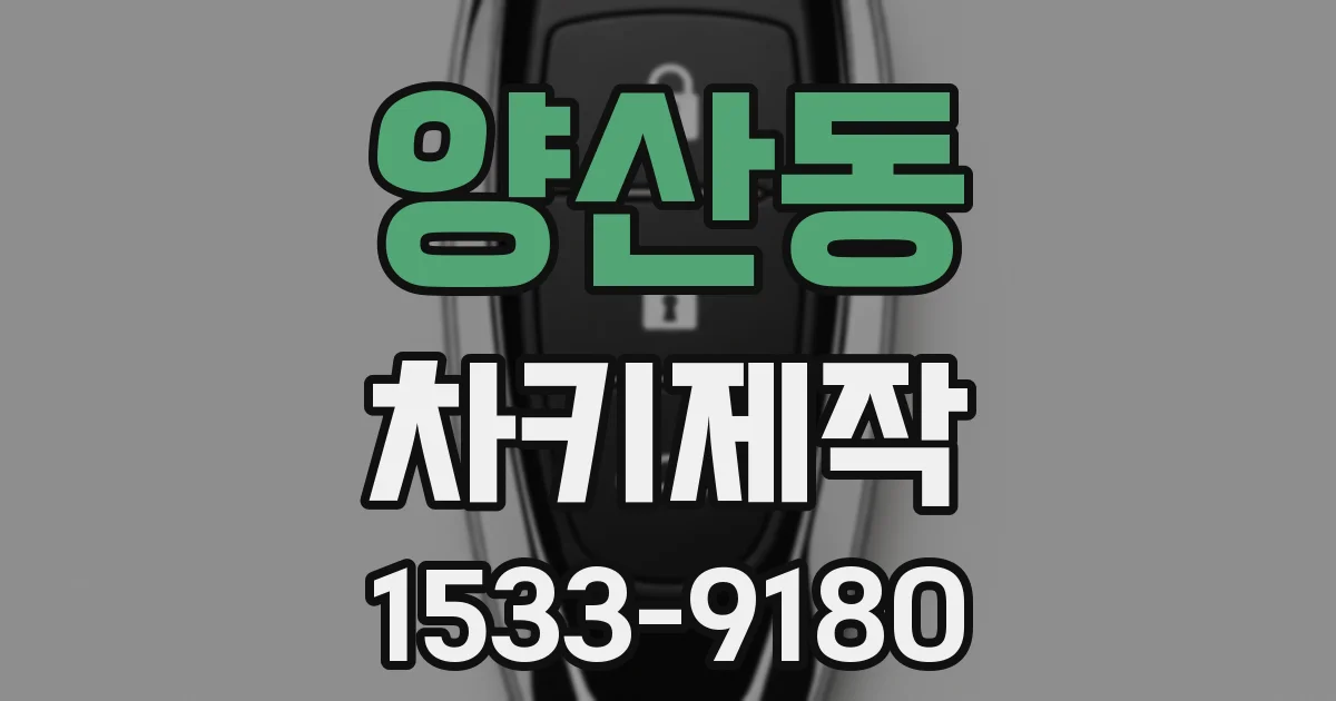 양산동 차키제작