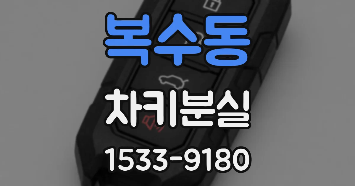 복수동 차키분실