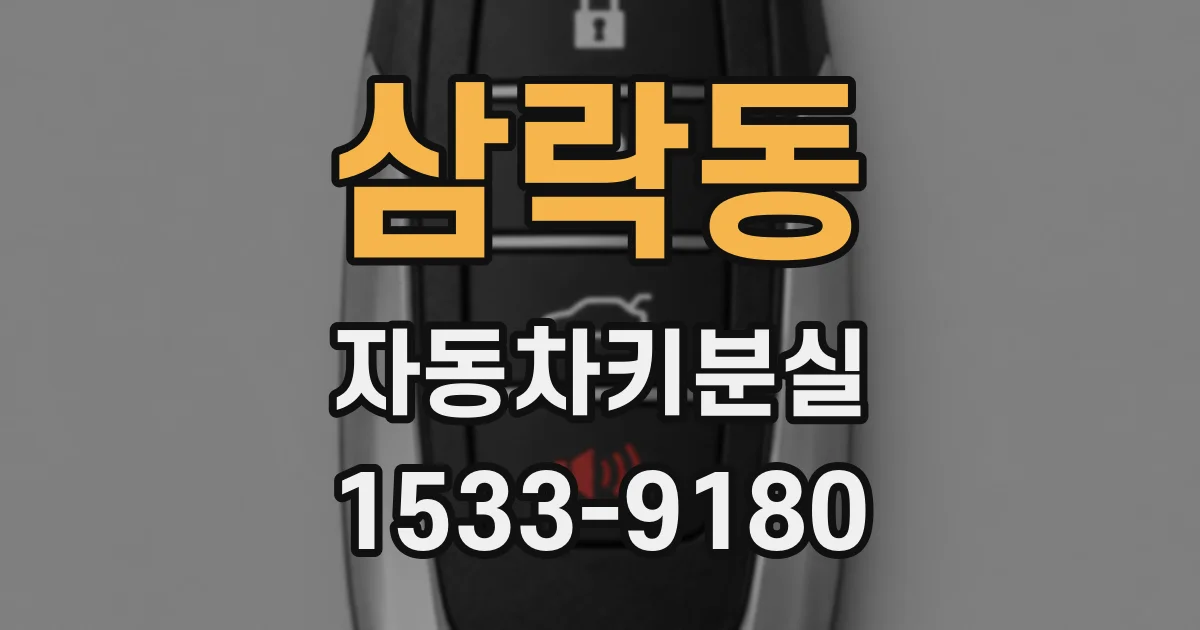 삼락동 자동차키분실