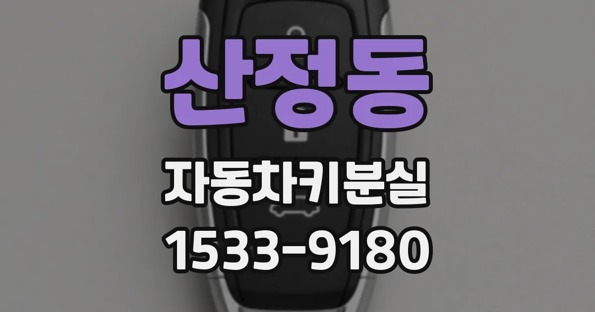 산정동 자동차키분실