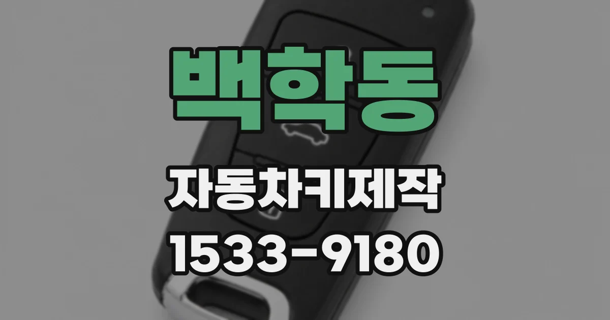 백학동 자동차키제작