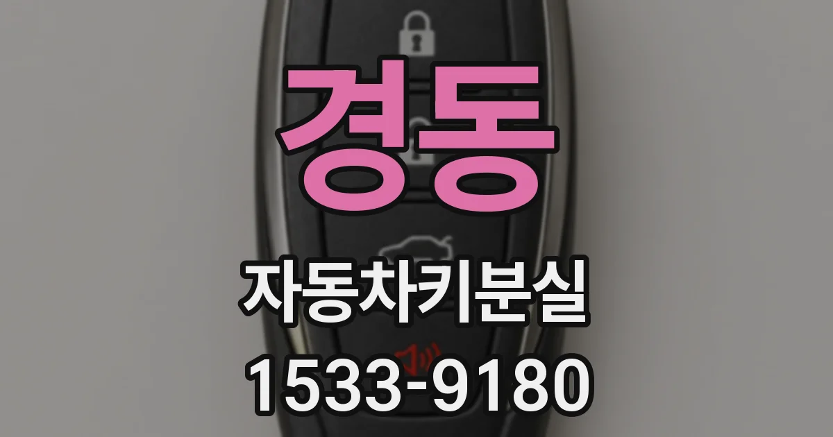 경동 자동차키분실
