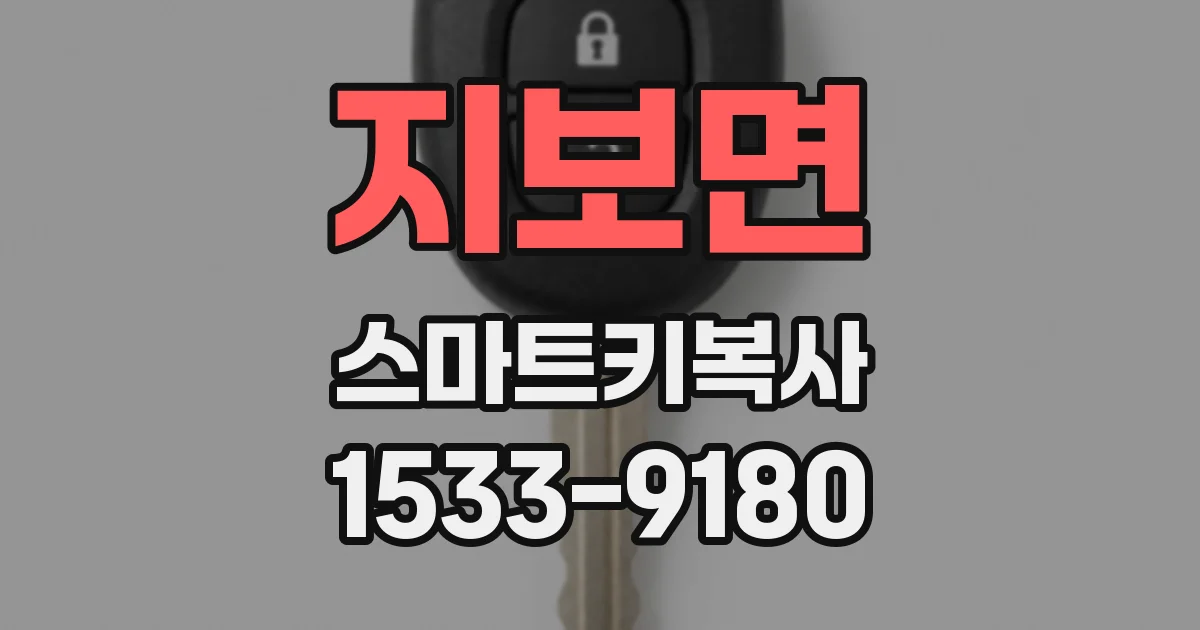 지보면 스마트키복사