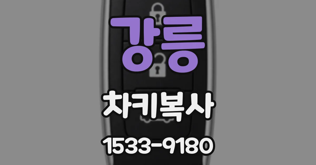 강릉 차키복사